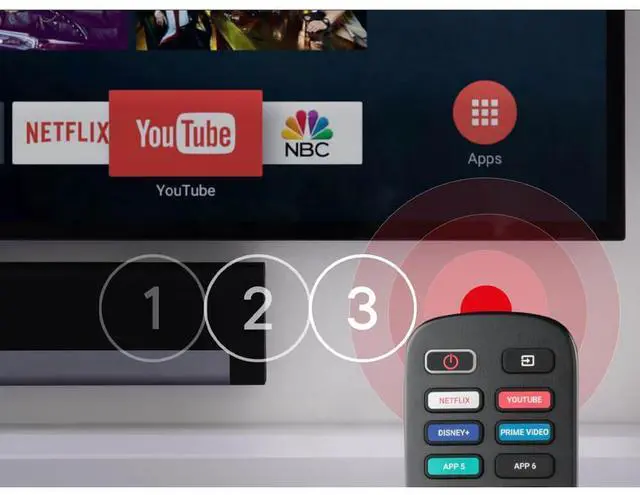 Alt view image 7 of 7 - One For All URC4923 Replacement Remote For Roku TV Remotes