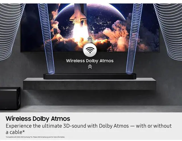 Alt view image 5 of 20 - Samsung HWQ990F 11.1.4 Channel Q-Series Soundbar with Subwoofer and Rear Speakers