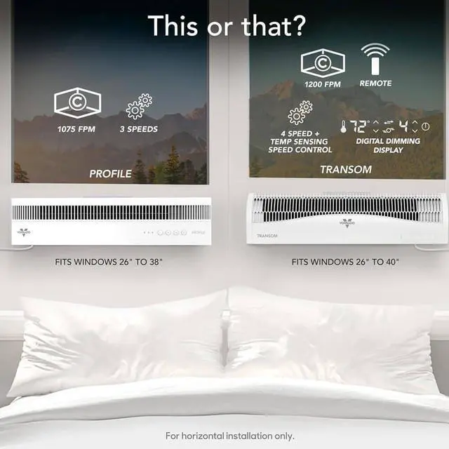Alt view image 6 of 7 - Vornado PROFILEWHT Profile Window Air Circulator Fan with Reversible Exhaust - White
