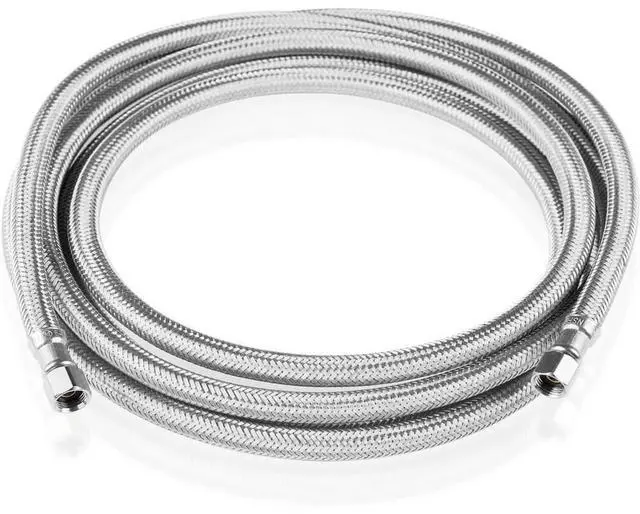 Main image of GUOFIS 10 FT Stainless Steel Braided Refrigerator Water Line