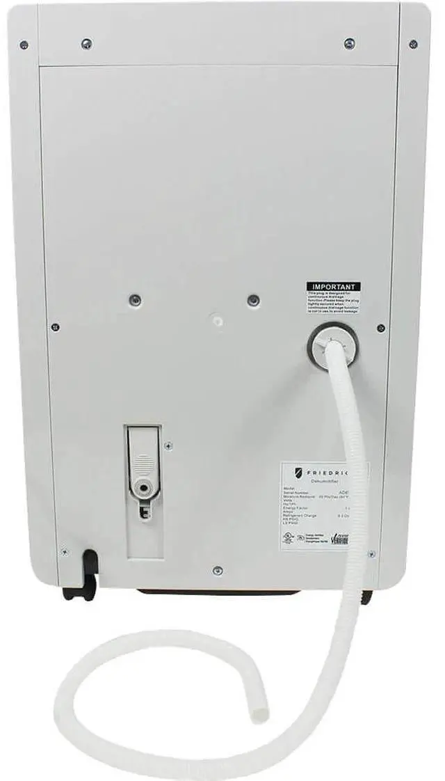 Alt view image 5 of 7 - Friedrich D35B1B 35 Pint Dehumidifier with Built-In Drain Pump