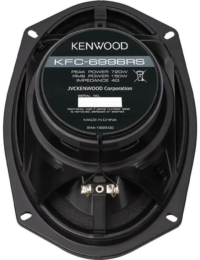 Alt view image 5 of 14 - Kenwood KFC6998 6x9 inch Oval 5-Way Car Speakers - Black