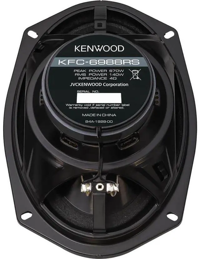 Alt view image 4 of 13 - Kenwood KFC6988 6x9 inch Oval 4-Way Car Speakers - Black