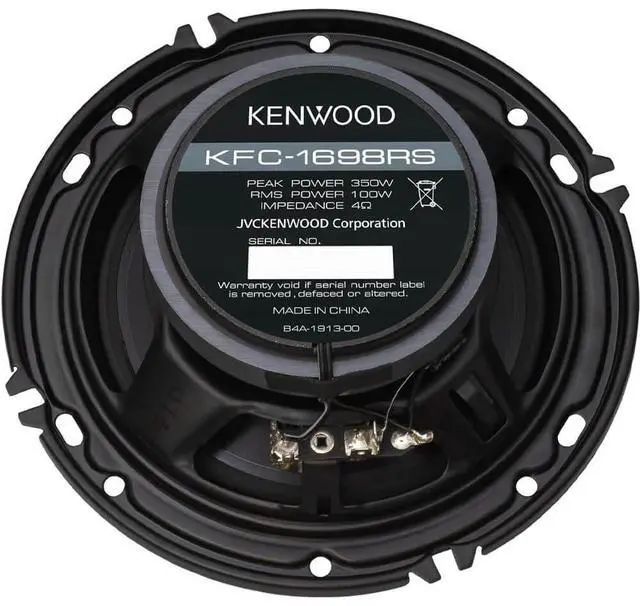 Alt view image 5 of 14 - Kenwood KFC1698 6-1/2 inch Round 2-Way Car Speakers - Black