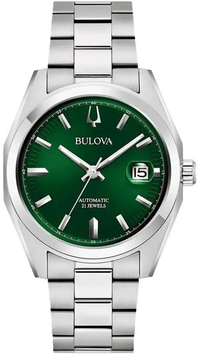 Main image of Bulova 96B429 Surveyor Collection Automatic Watch - Stainless/Green