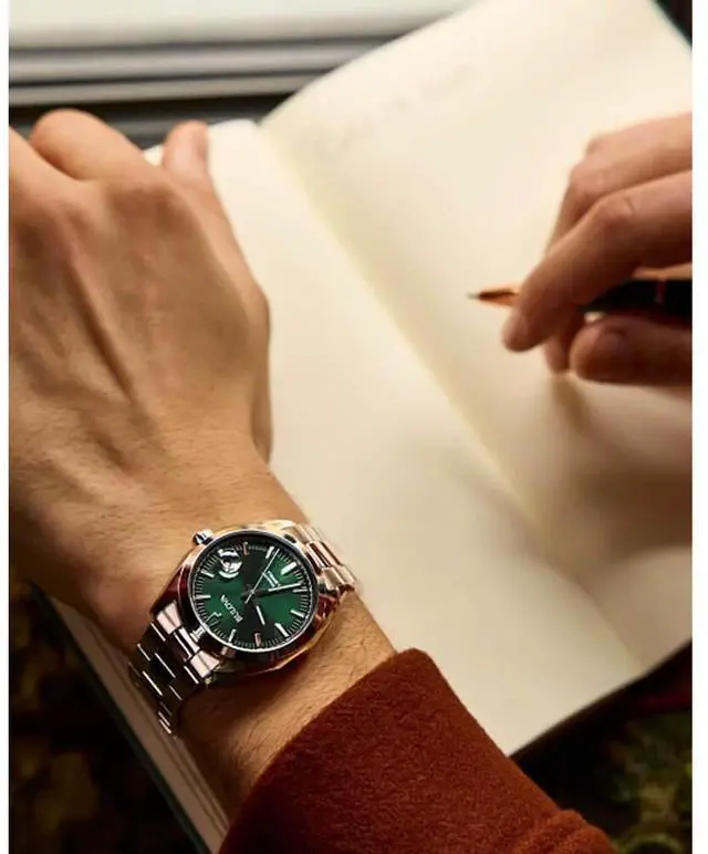 Alt view image 4 of 9 - Bulova 96B429 Surveyor Collection Automatic Watch - Stainless/Green