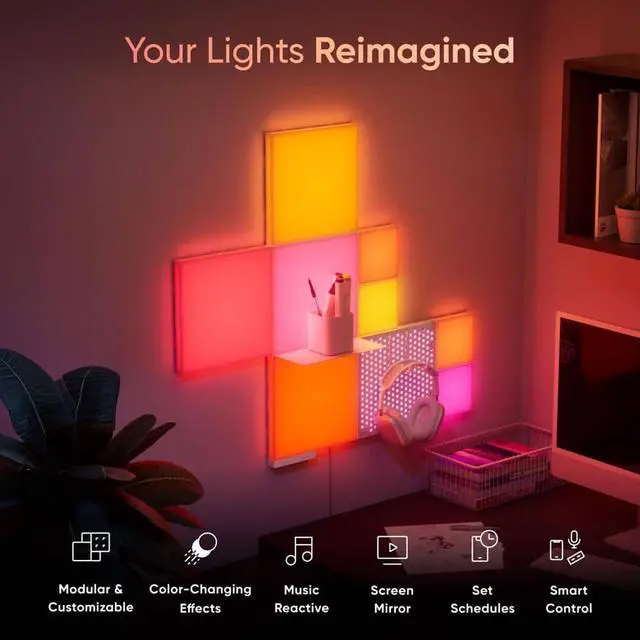 Alt view image 2 of 7 - nanoleaf N8100K0310CB Blocks Combo XL Smart Light Smarter Kit