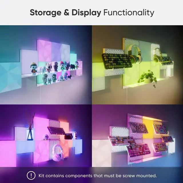 Alt view image 4 of 7 - nanoleaf N8100K0310CB Blocks Combo XL Smart Light Smarter Kit