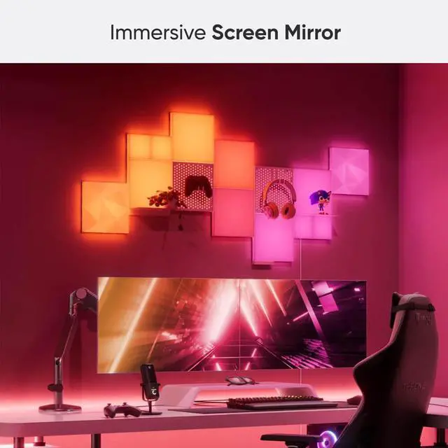 Alt view image 5 of 7 - nanoleaf N8100K0310CB Blocks Combo XL Smart Light Smarter Kit