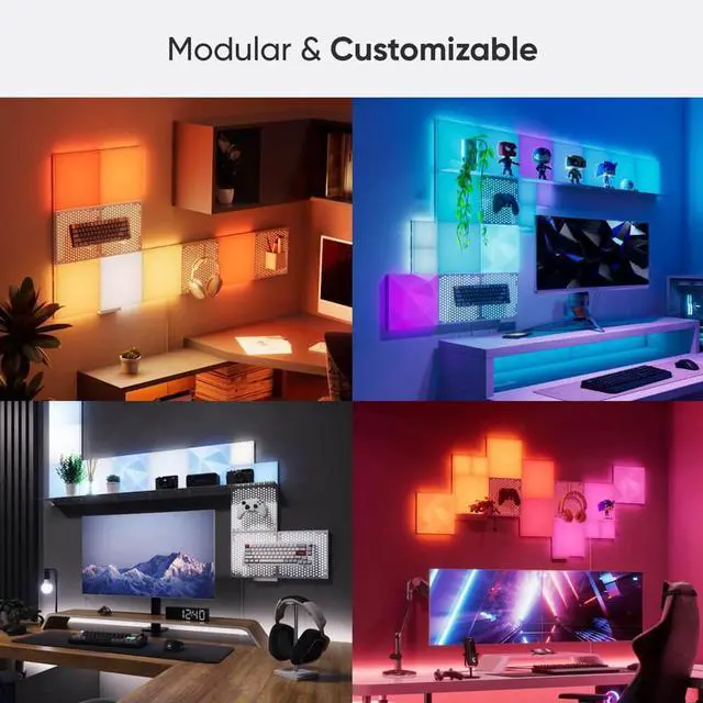 Alt view image 3 of 7 - nanoleaf N8100K0310CB Blocks Combo XL Smart Light Smarter Kit