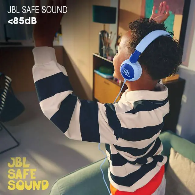Alt view image 2 of 6 - JBL JR320BLU Junior 320 Kids Wired On-Ear Headphones - Blue