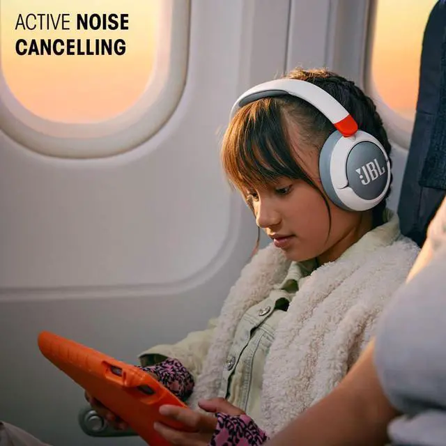 Alt view image 3 of 14 - JBL JR470NCWHT Junior 470NC Kids Wireless Over-Ear Noise Canceling Headphones - White