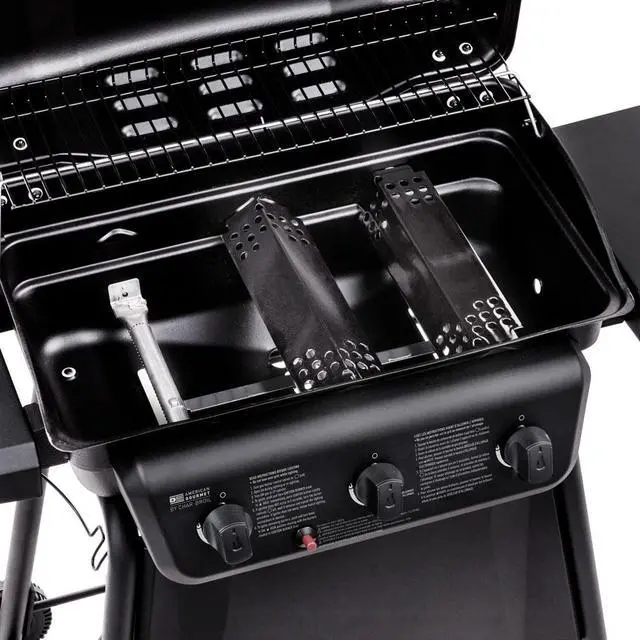 Alt view image 6 of 7 - Char-Broil 465735621 American Gourmet Classic Series 3-Burner Gas Grill - Black