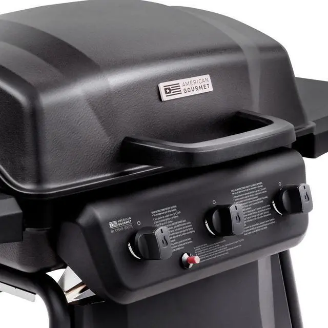 Alt view image 7 of 7 - Char-Broil 465735621 American Gourmet Classic Series 3-Burner Gas Grill - Black