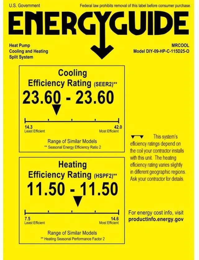 Alt view image 3 of 3 - MRCOOL 09HPWM115D25 9000 BTU 115V DIY 5th Generation Mini-Split Air Handler and Condenser