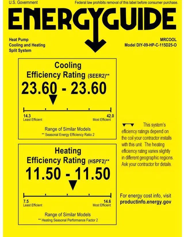 Alt view image 5 of 5 - MRCOOL 09HPC115D25O 9000 BTU 115V DIY 5th Generation Mini-Split Condenser Smart Air Conditioner/Heat