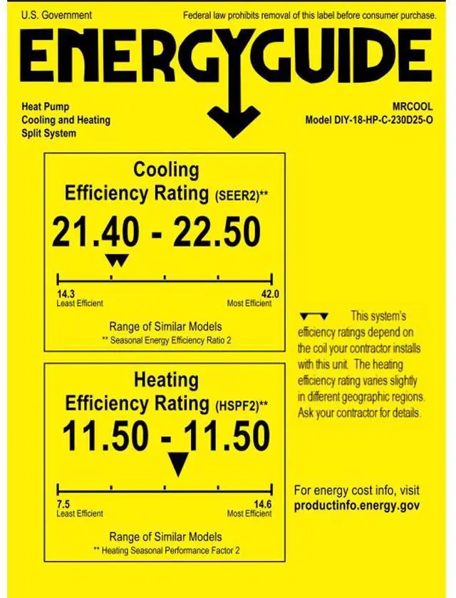 Alt view image 3 of 3 - MRCOOL 18HPWM230D25 18000 BTU 230V DIY 5th Generation Mini-Split Air Handler and Condenser