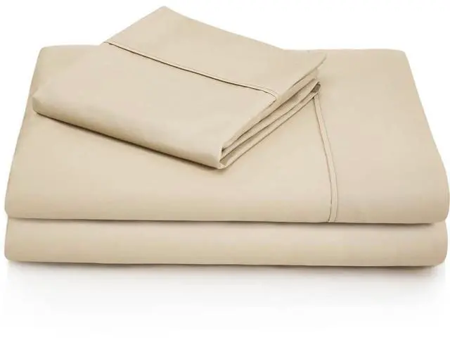 Main image of Malouf 600 Thread Count Cotton Blend Sheets - Queen / Driftwood