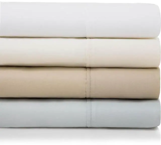 Alt view image 3 of 5 - Malouf 600 Thread Count Cotton Blend Sheets - Queen / Driftwood
