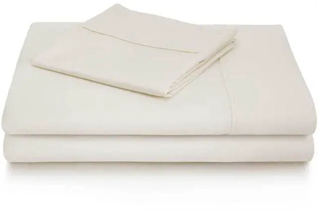 Main image of Malouf 600 Thread Count Cotton Blend Sheets - Queen / Ivory