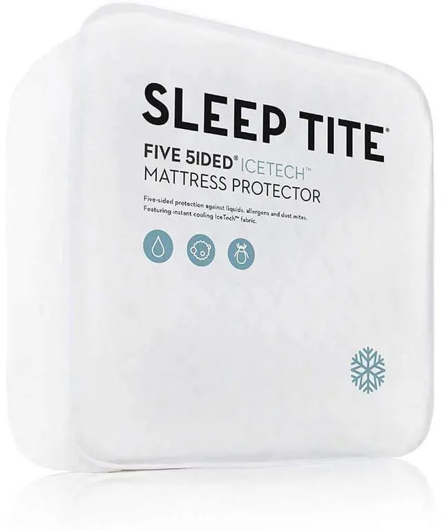 Main image of Malouf SLEEP TITE FIVE SIDED IceTech waterproof mattress cover - California King