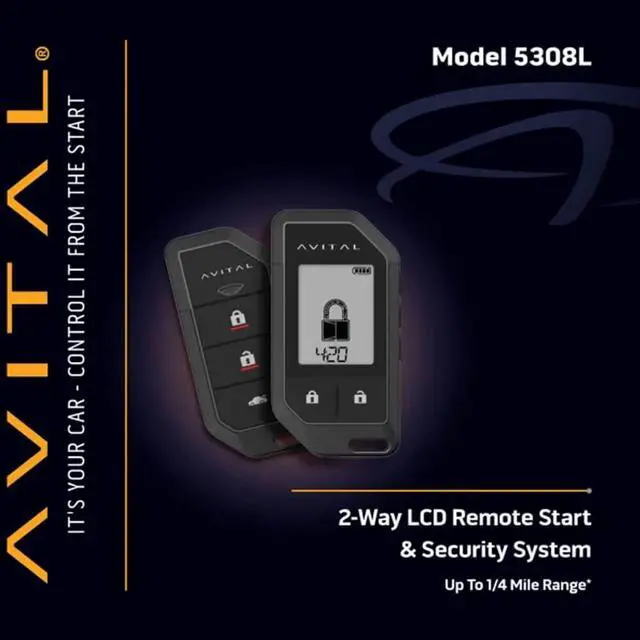 Alt view image 2 of 5 - Avital 5308L 2-Way Remote Start Security System with Alarm/Keyless Entry