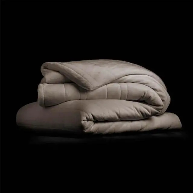 Alt view image 2 of 3 - Malouf Anchor 5lb Weighted Throw Blanket - Tan