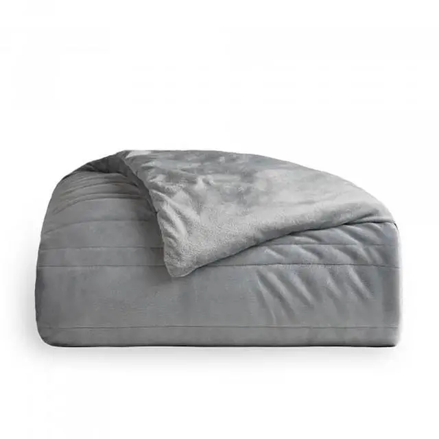 Main image of Malouf Queen Anchor 15lb Weighted Blanket - Ash Grey