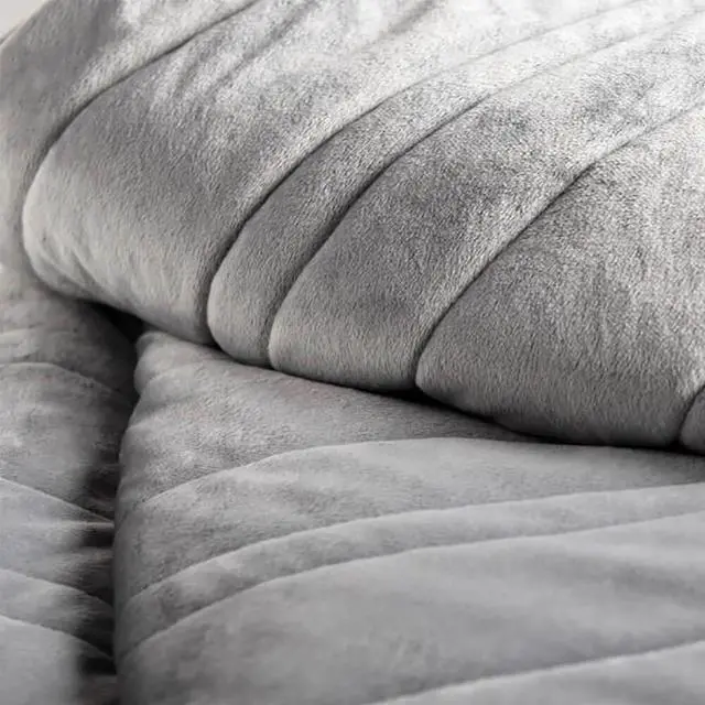 Alt view image 2 of 3 - Malouf Queen Anchor 15lb Weighted Blanket - Ash Grey