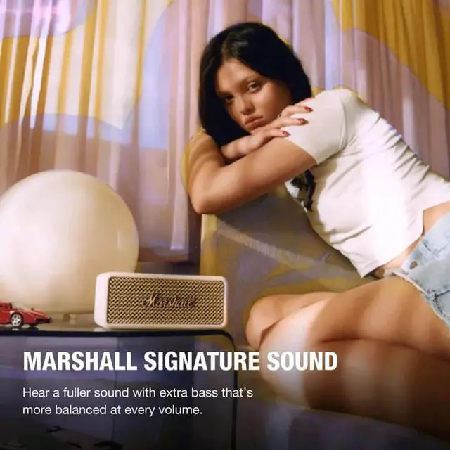 Alt view image 2 of 7 - Marshall EMBERTON3CR Emberton III Portable Bluetooth Speaker - Cream