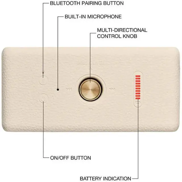 Alt view image 6 of 7 - Marshall EMBERTON3CR Emberton III Portable Bluetooth Speaker - Cream