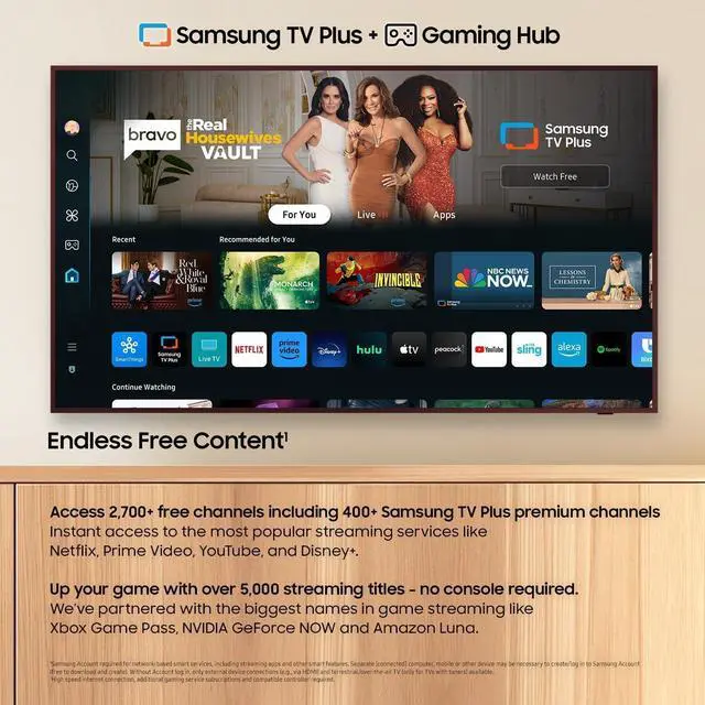 Alt view image 4 of 7 - Samsung 65-Inch The Frame LS03D QLED 4K Smart TV Bundle, Quantum HDR, Art Mode, Slim Fit Wall Mount, Alexa Built-in w/AUX HDMI Cable, CPS 24-Month Protection, Streaming Bundle