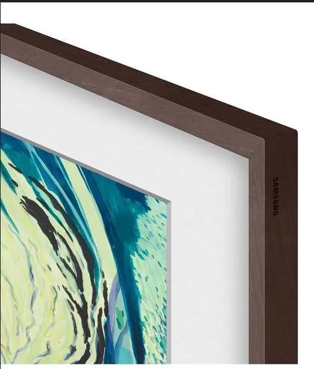 Alt view image 6 of 7 - Samsung 55-Inch Modern Brown The Frame LS03D QLED 4K Smart TV Bundle, Quantum HDR, Art Mode, Slim Fit Wall Mount, Alexa Built-in w/Bezel, AUX HDMI Cable, CPS 24-Month Protection, Streaming Bundle