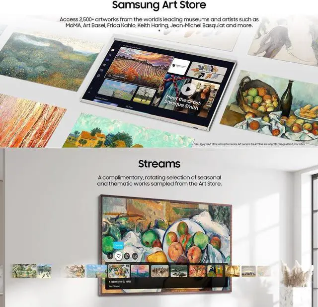 Alt view image 2 of 7 - Samsung 55-Inch Modern Brown The Frame LS03D QLED 4K Smart TV Bundle, Quantum HDR, Art Mode, Slim Fit Wall Mount, Alexa Built-in w/Bezel, AUX HDMI Cable, CPS 24-Month Protection, Streaming Bundle
