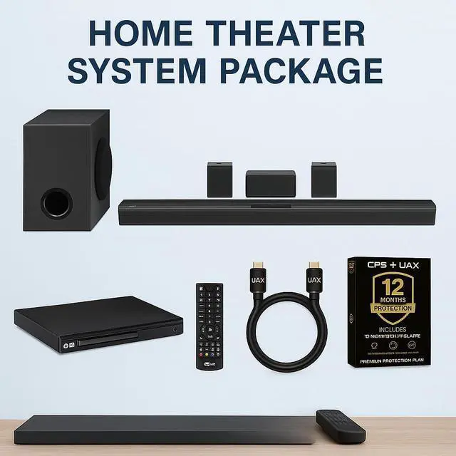Alt view image 2 of 6 - LG SQC4RKIT1  4.1 Channel Home Theatre Soundbar System, Wireless Subwoofer & Rear Speakers, Dolby Digital, Bluetooth &#