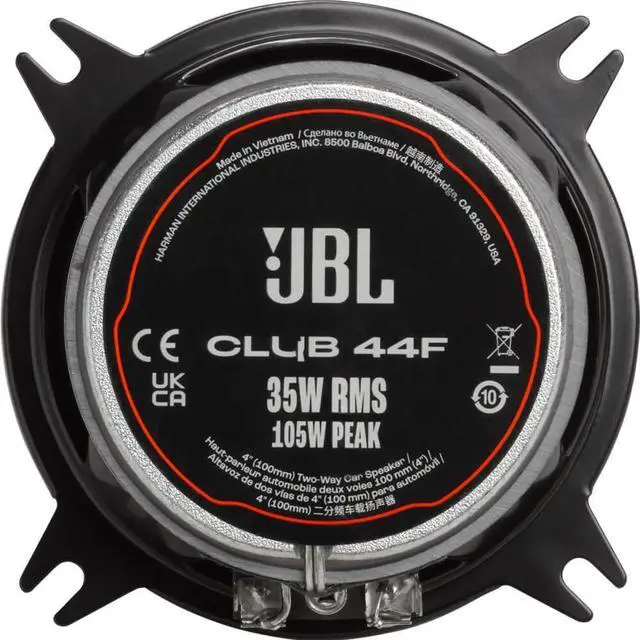 Alt view image 4 of 4 - JBL SPKCB44 4 inch 2-Way Car Speakers No Grill (Pair) - Black