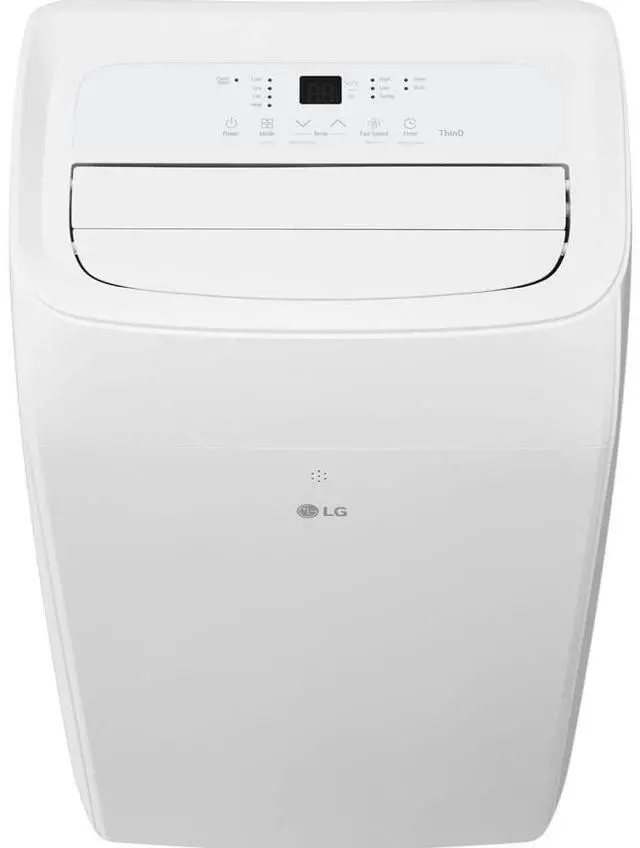 Alt view image 2 of 7 - LG LP1025WHSM 10,000 BTU Smart Wi-Fi Portable Air Conditioner/Heater with LCD Remote - White