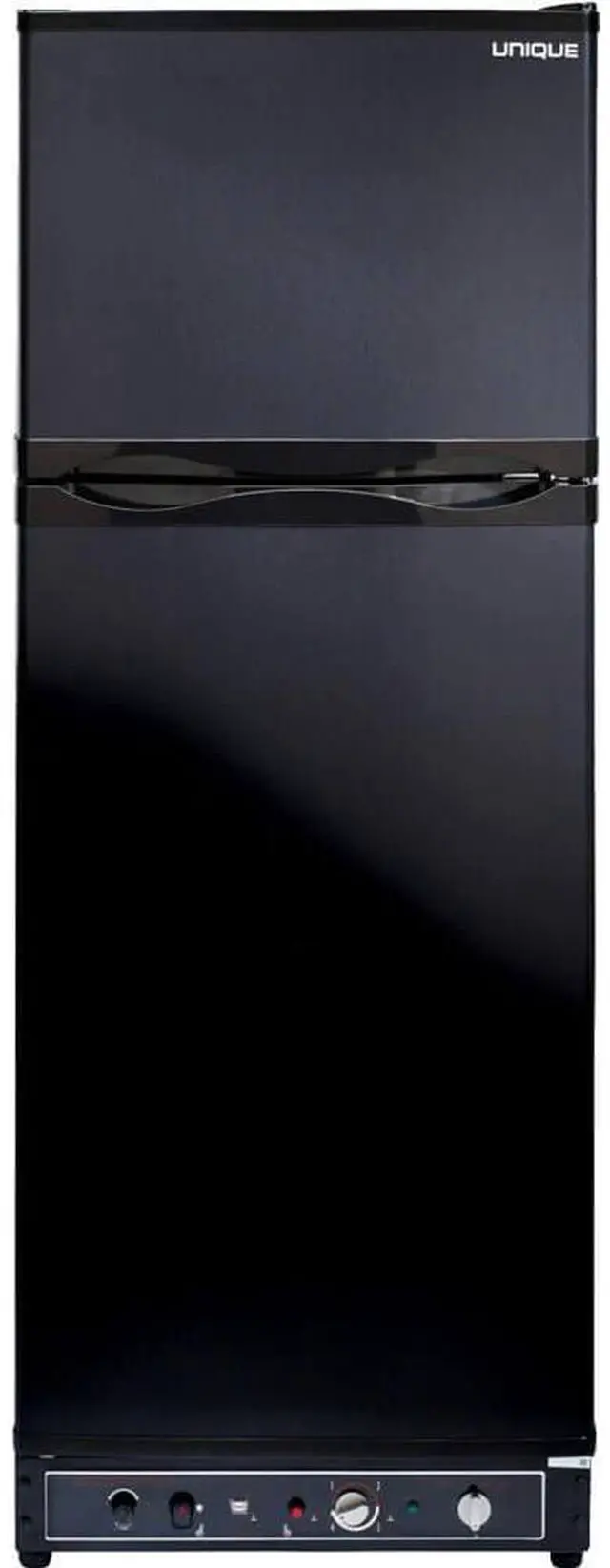 Main image of UNIQUE UGP10CSMB 10 Cu. Ft. Black Propane Top Freezer Refrigerator