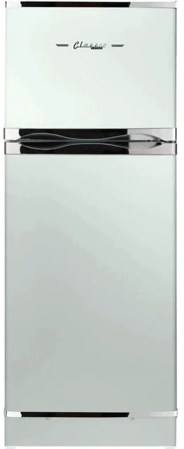 Alt view image 2 of 6 - UNIQUE UGP10CCRSMLG 10 Cu. Ft. Classic Retro Summer Mint Green Propane Top Freezer Refrigerator