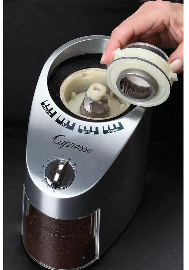 Alt view image 3 of 5 - Capresso 56595 Infinity Conical Burr Grinder - Stainless - Factory Refurbished