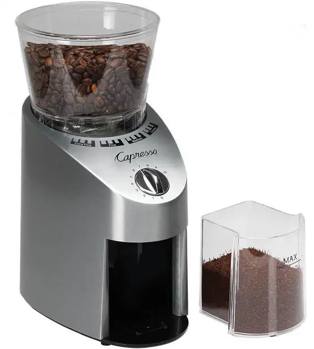 Alt view image 5 of 5 - Capresso 56595 Infinity Conical Burr Grinder - Stainless - Factory Refurbished