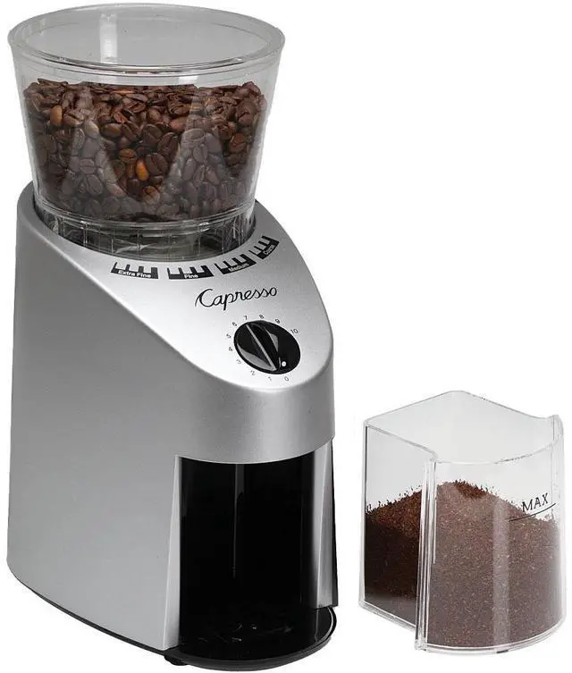 Alt view image 3 of 5 - Capresso 56094 Infinity Conical Burr Grinder - Stainless Finish - Factory Refurbished
