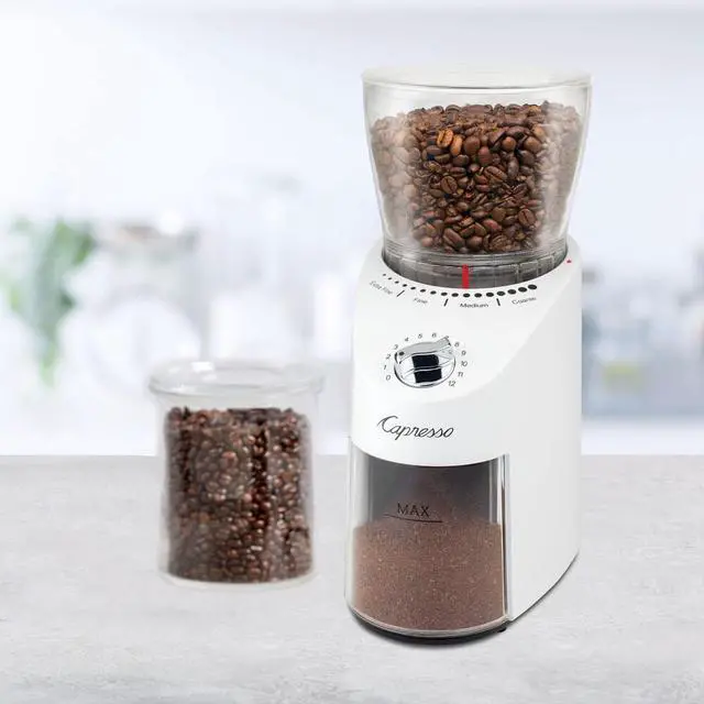 Main image of Capresso 57092 Infinity Plus Conical Burr Grinder - White - Factory Refurbished