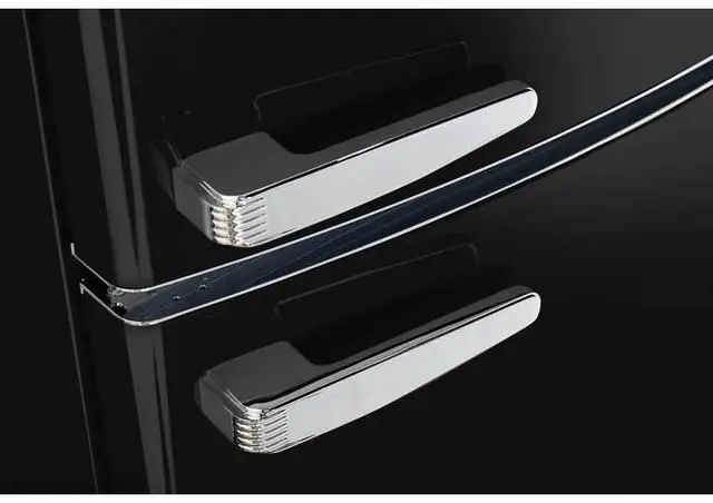 Alt view image 7 of 7 - UNIQUE UGP340LBAC 12 Cu. Ft. Midnight Black Counter-Depth Retro Bottom Freezer Refrigerator