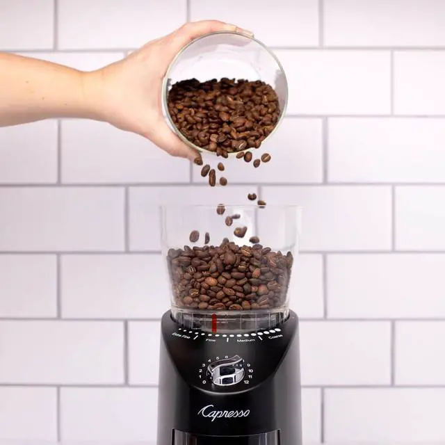 Alt view image 3 of 6 - Capresso 57091 Infinity Plus Conical Burr Grinder - Black - Factory Refurbished