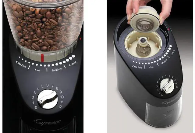 Alt view image 6 of 6 - Capresso 57091 Infinity Plus Conical Burr Grinder - Black - Factory Refurbished