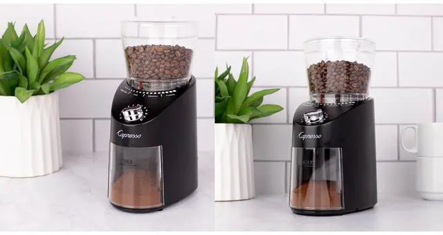 Alt view image 2 of 6 - Capresso 57091 Infinity Plus Conical Burr Grinder - Black - Factory Refurbished