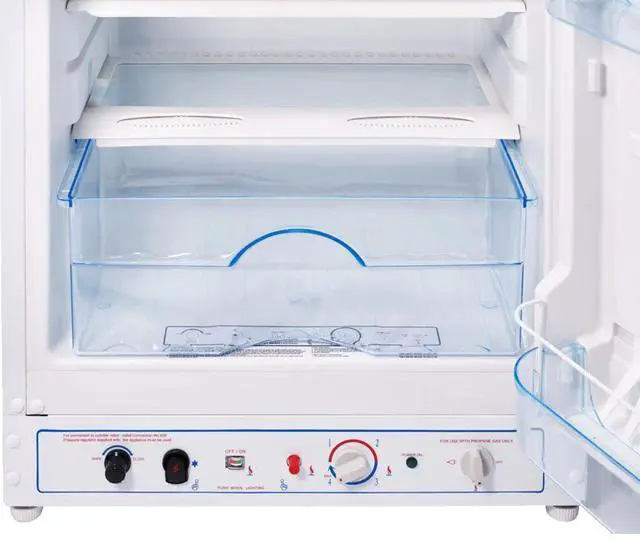 Alt view image 5 of 5 - UNIQUE UGP10CSMW 10 Cu. Ft. White Propane Top Freezer Refrigerator