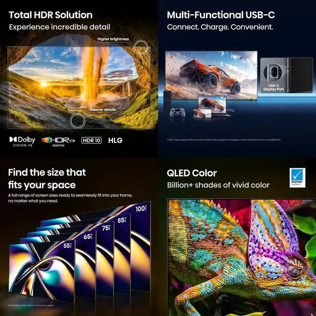 Alt view image 3 of 6 - Hisense 65U8QG 65 inch Class U8 Series 4K Mini-LED QLED UHD Smart Google TV