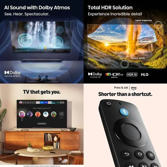 Alt view image 6 of 6 - Hisense 75U65QF 75 inch Class U6 Series 4K Mini-LED QLED UHD Smart Fire TV
